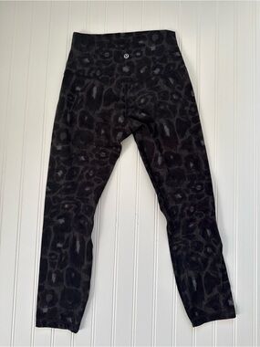 Black Leopard Print Workout Leggings